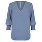 Gloweave V Neck Shirred Cuff Top (1803WZ)
