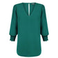 Gloweave V Neck Shirred Cuff Top (1803WZ)