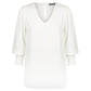 Gloweave V Neck Shirred Cuff Top (1803WZ)
