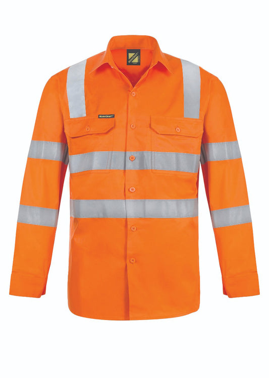 Workcraft Hivis Light Vic Rail Shirt-ls  (WS6011)