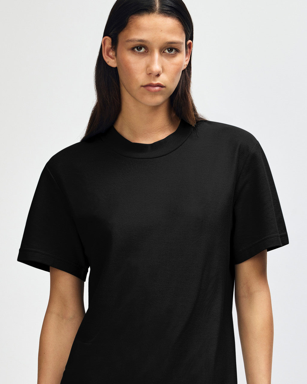 American Apparel Pique Unisex Mockneck T-shirt (1PQ)