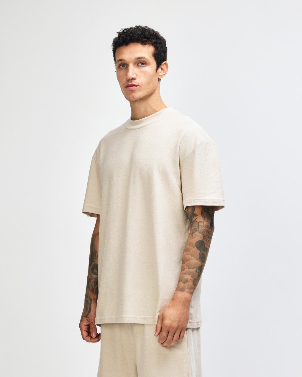 American Apparel Pique Unisex Mockneck T-shirt (1PQ)