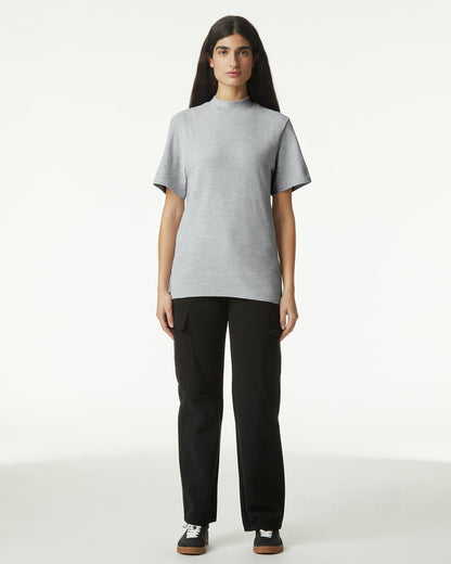 American Apparel Pique Unisex Mockneck T-shirt (1PQ)