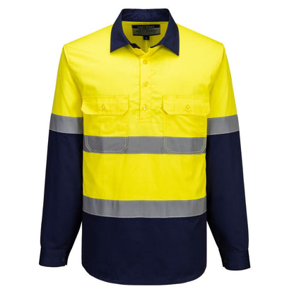 Portwest Hi-Vis Contrast Closed Front Shirt L/S (MA804)