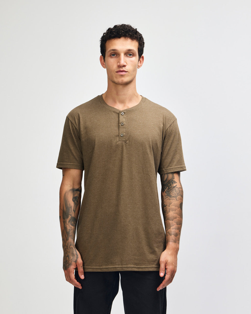 American Apparel Adult CVC Henley T-shirt (2004CVC)