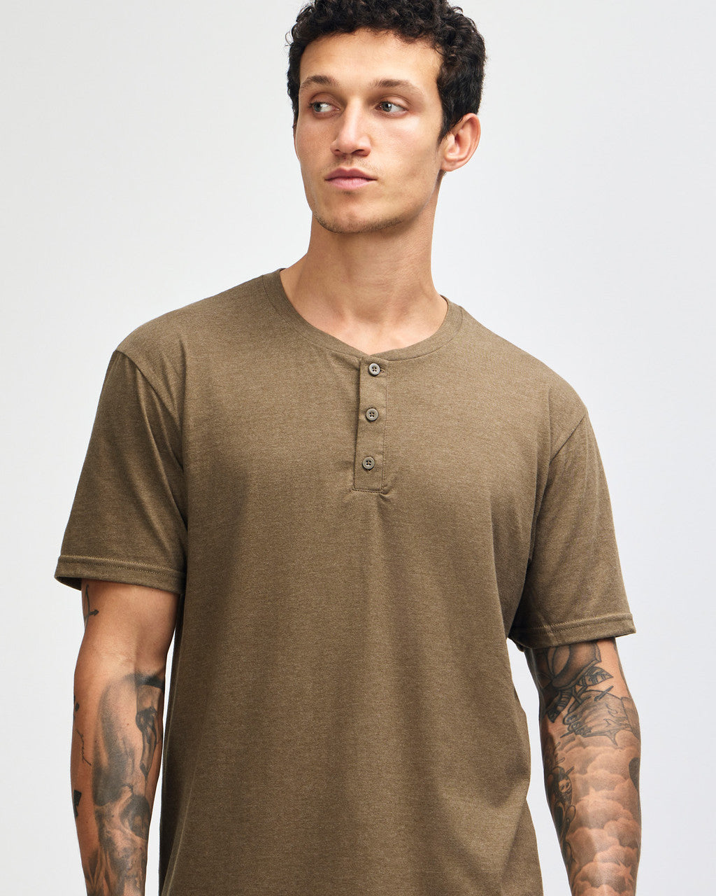 American Apparel Adult CVC Henley T-shirt (2004CVC)