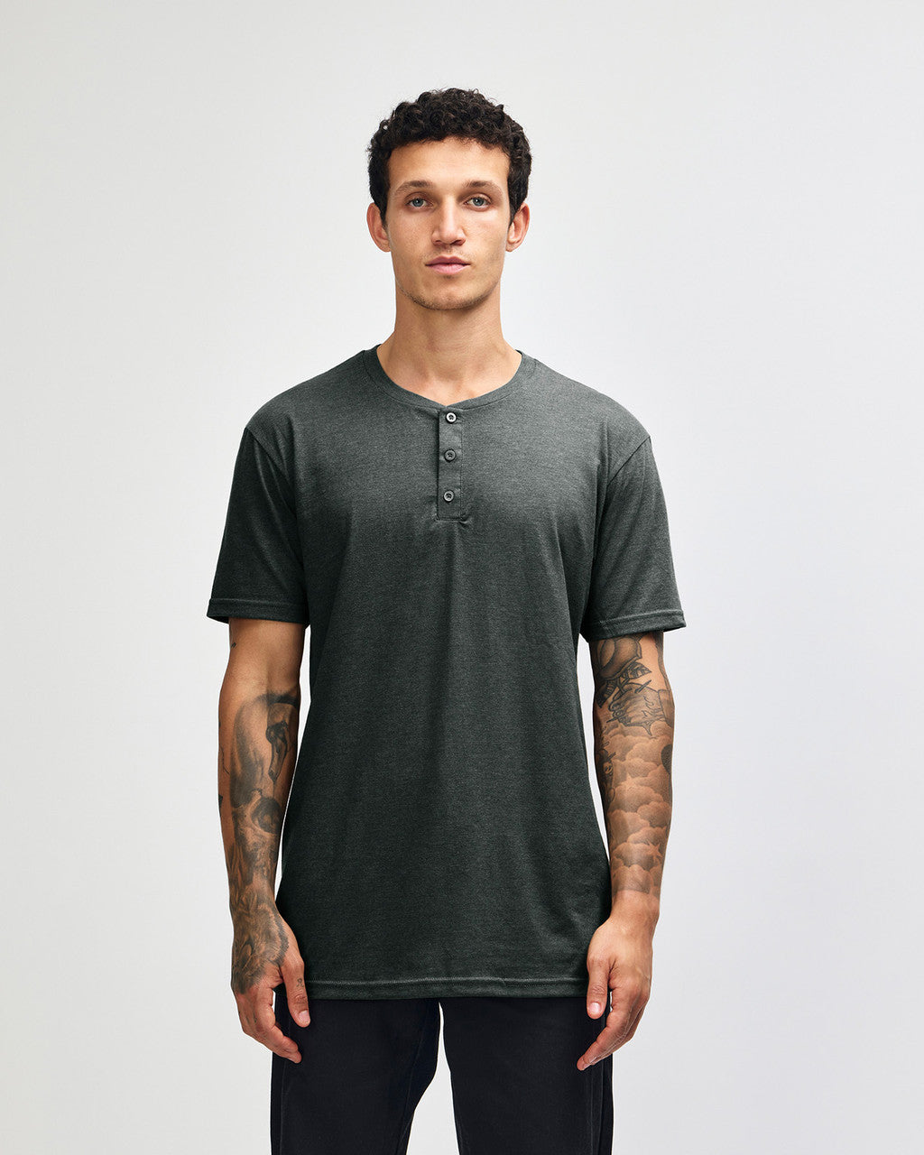 American Apparel Adult CVC Henley T-shirt (2004CVC)