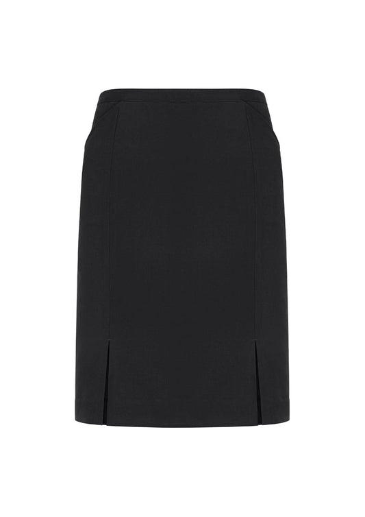 Biz Corporate Womens Front Pleat Detail Straight Skirt (20720)-Clearance
