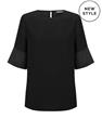 Gloweave Celine Contrast Sleeve Top (2113WS)