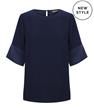 Gloweave Celine Contrast Sleeve Top (2113WS)