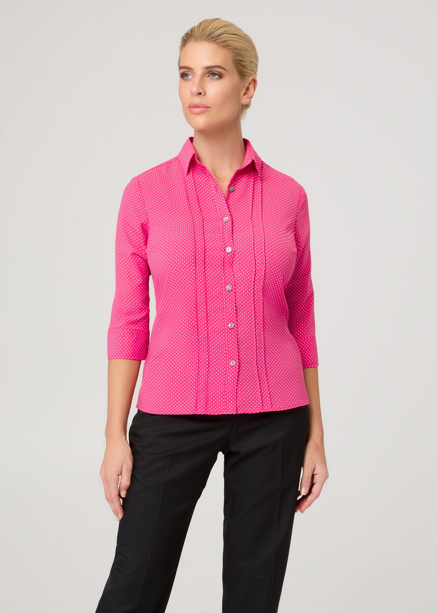 City Collection Stretch Spot-3/4 Sleeve (2172) (2nd 2 colors)