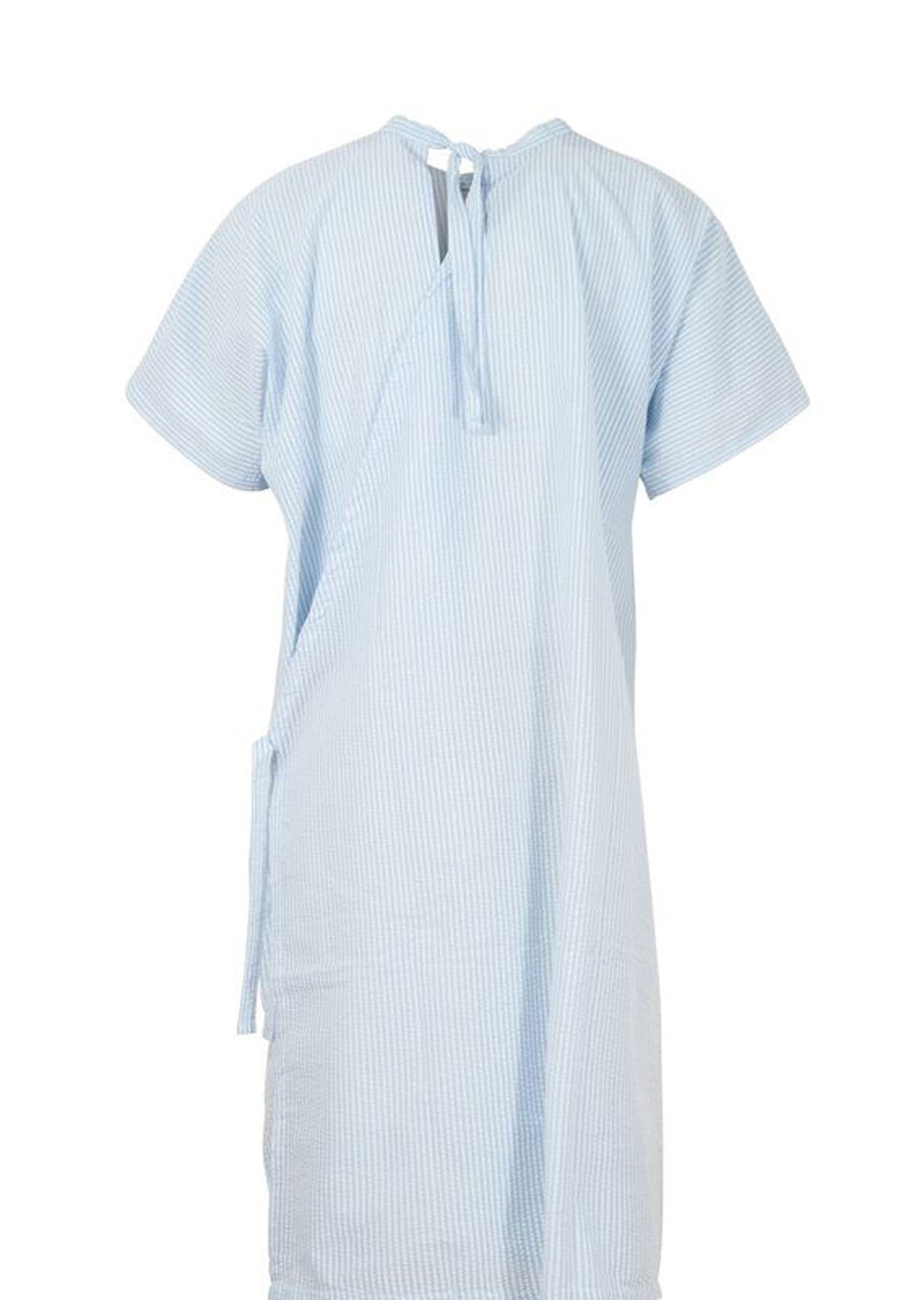 Medi-8 Seersucker Gowns With Studs (M81700)