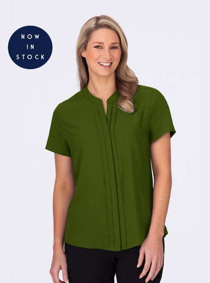City Collection Envy Pleated Front Shirt (2288)