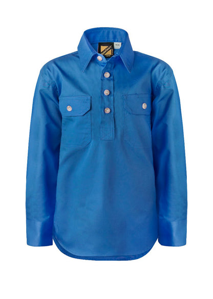 Workcraft Kids Closed Front Cotton Shirt (WSK131)