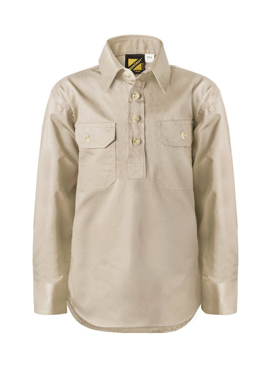 Workcraft Kids Closed Front Cotton Shirt (WSK131)