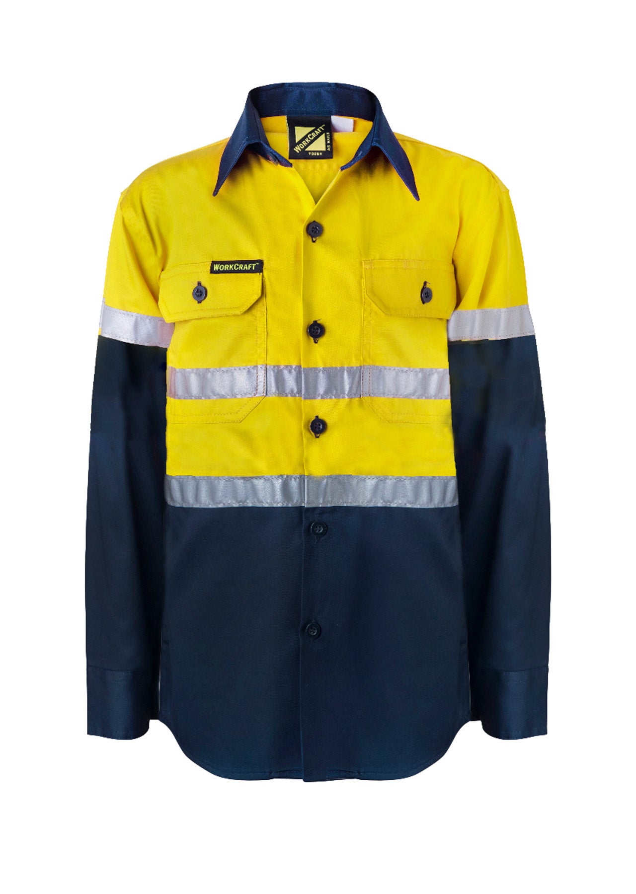 Workcraft Kids Hi Vis Csr Tape Shirt-LS (WSK125)