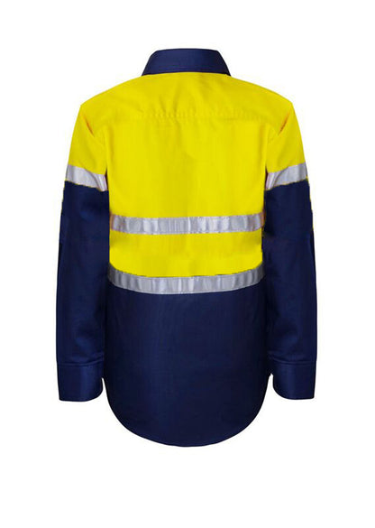 Workcraft Kids Hi Vis Csr Tape Shirt-LS (WSK125)