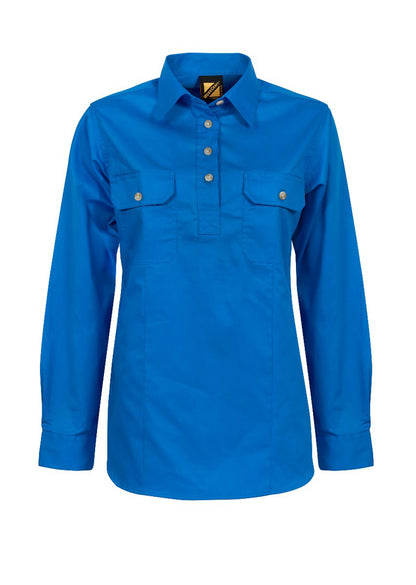 Workcraft Ladies Half Placket Shirt (WSL505)