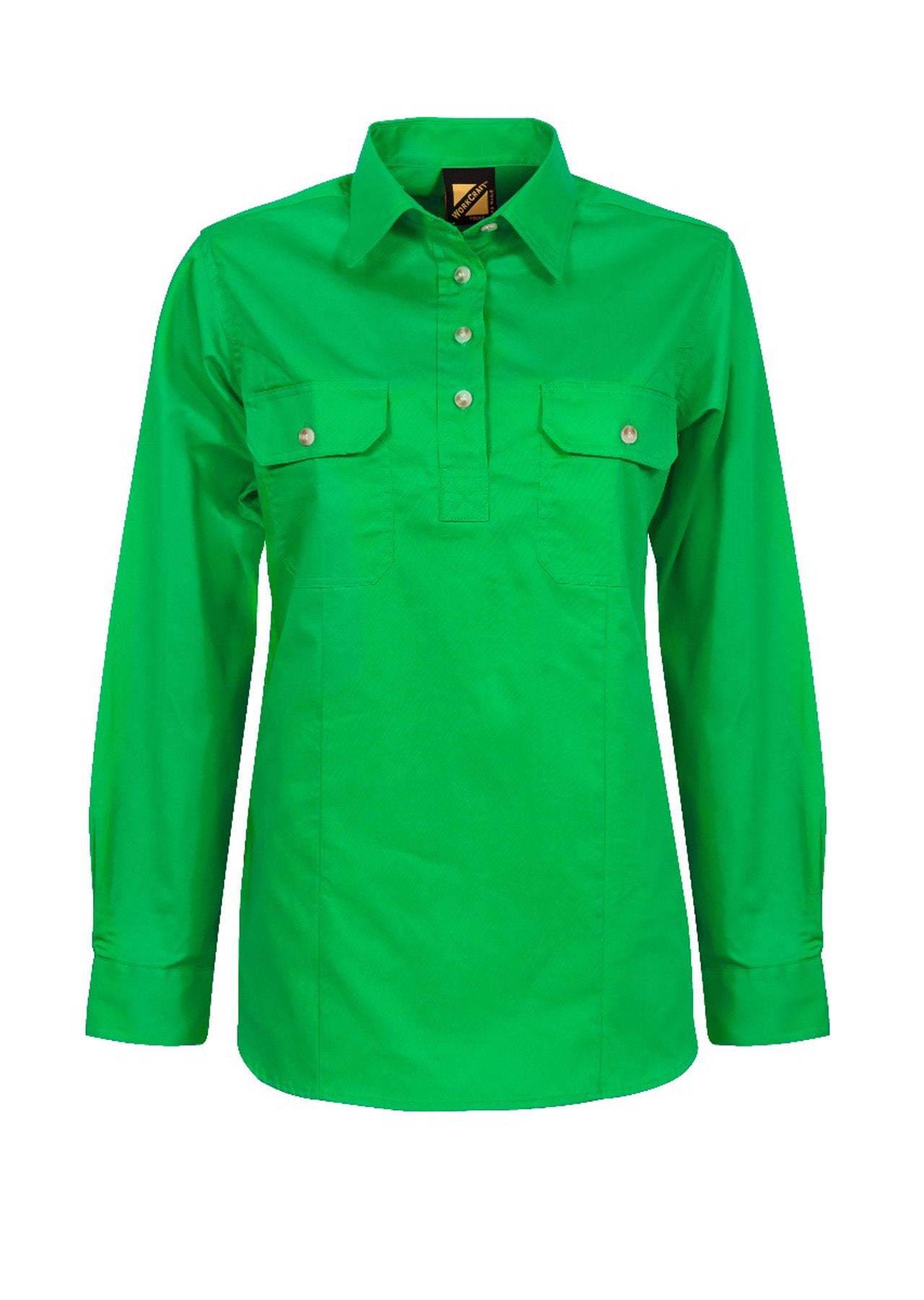 Workcraft Ladies Half Placket Shirt (WSL505)