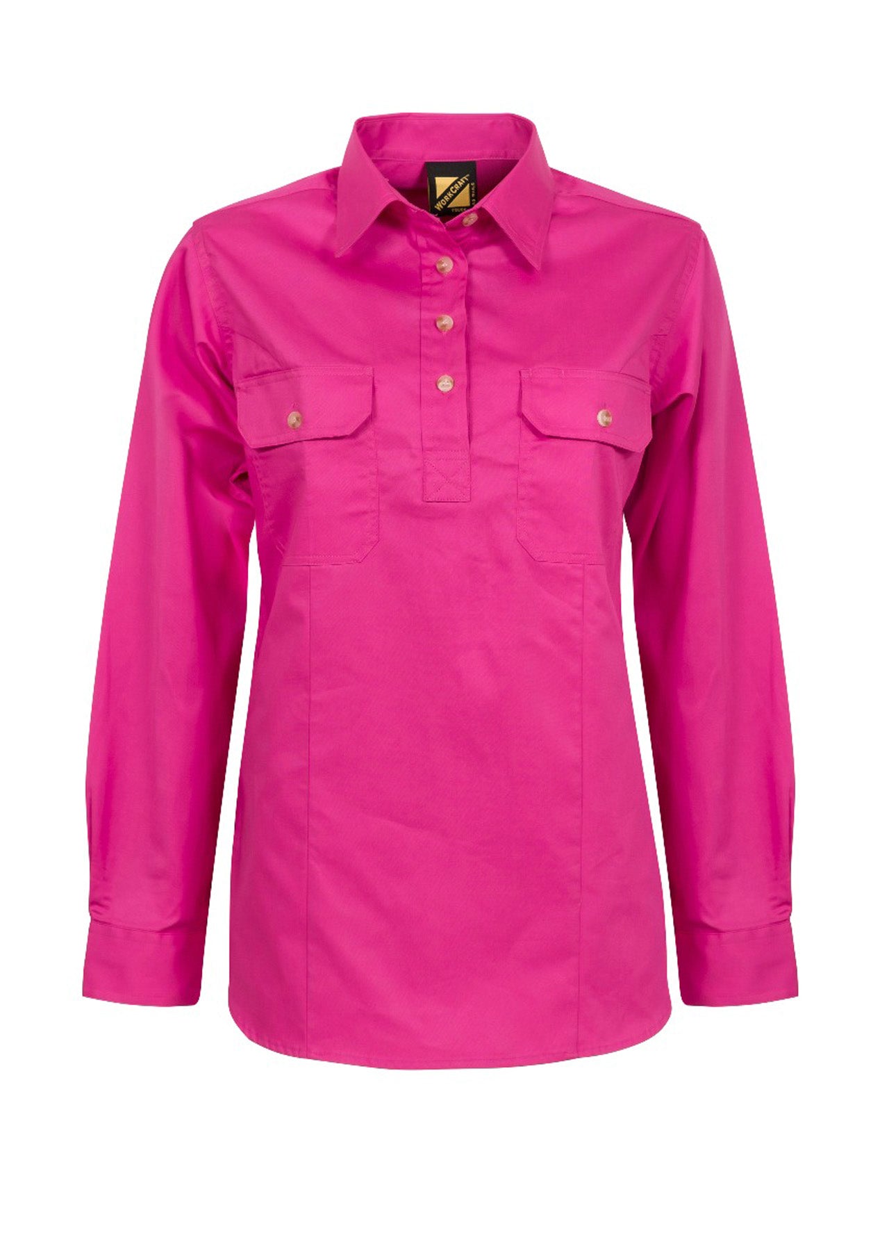 Workcraft Ladies Half Placket Shirt (WSL505)