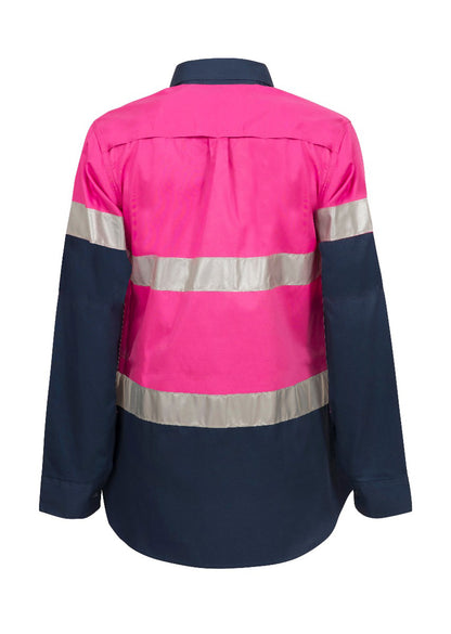 Workcraft Ladies Hivis Shirt Csr Tape-LS (WSL503)