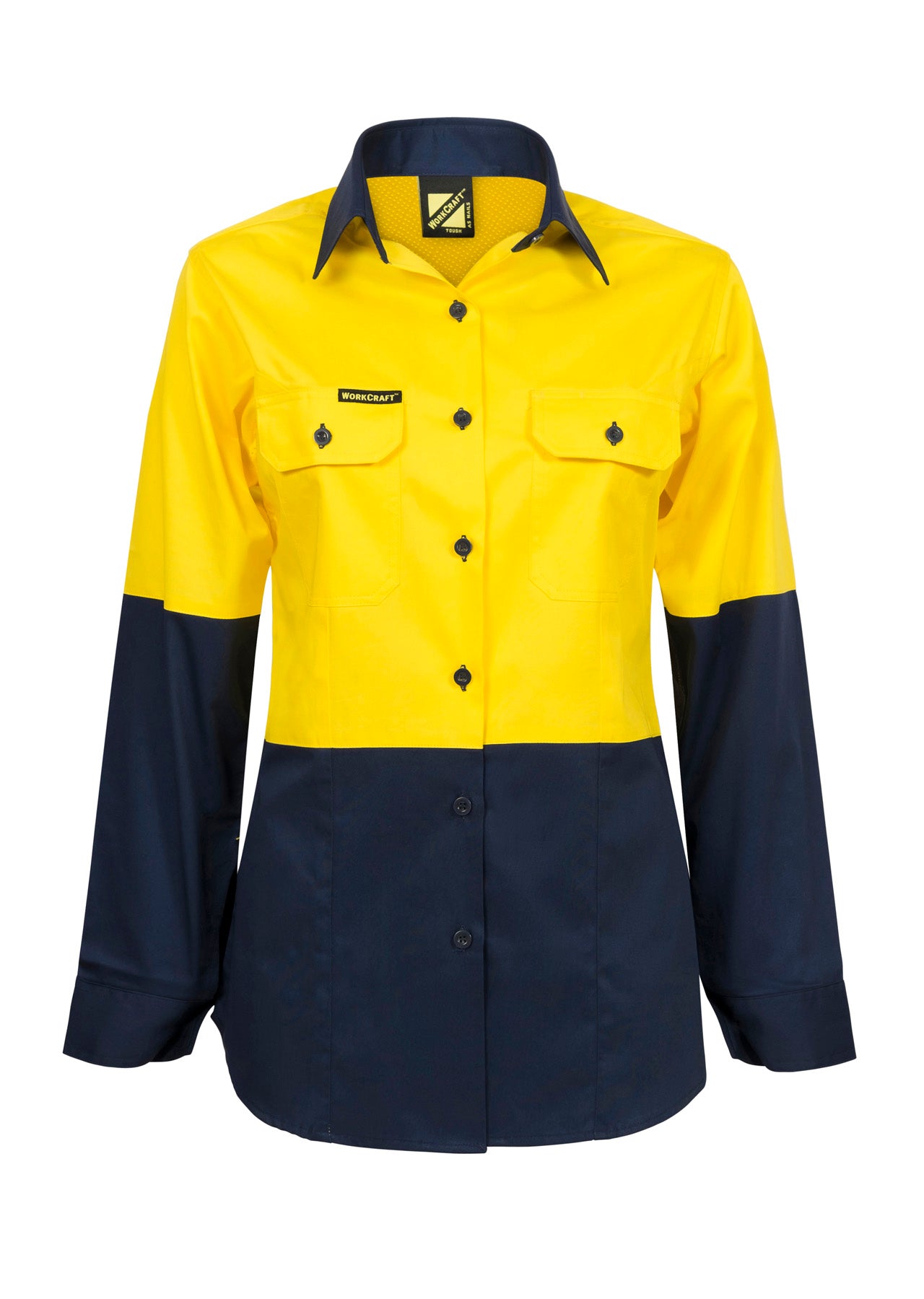 Workcraft Ladies Hivis Vented Shirt -ls   (WSL502)