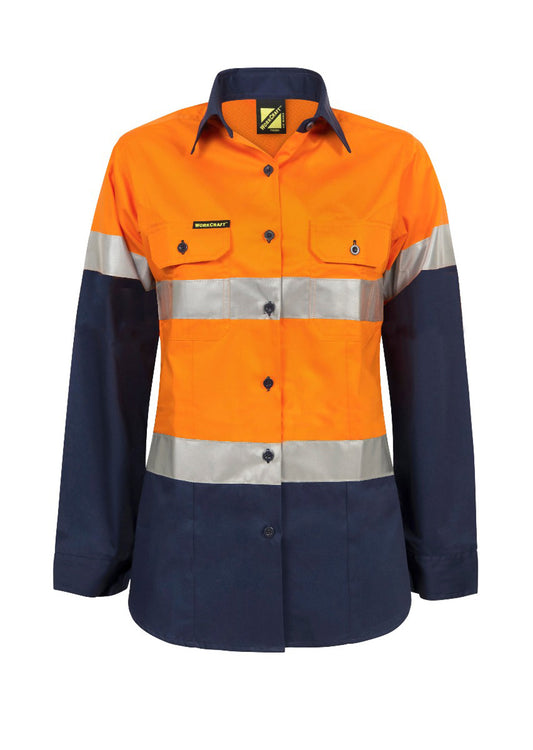 Workcraft Ladies Hivis Shirt Csr Tape-LS (WSL501)