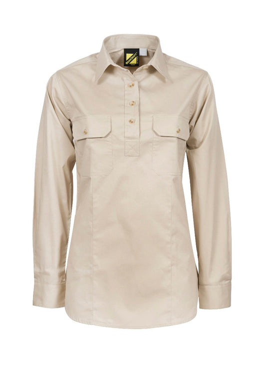 Workcraft Ladies Half Placket Shirt (WSL505)
