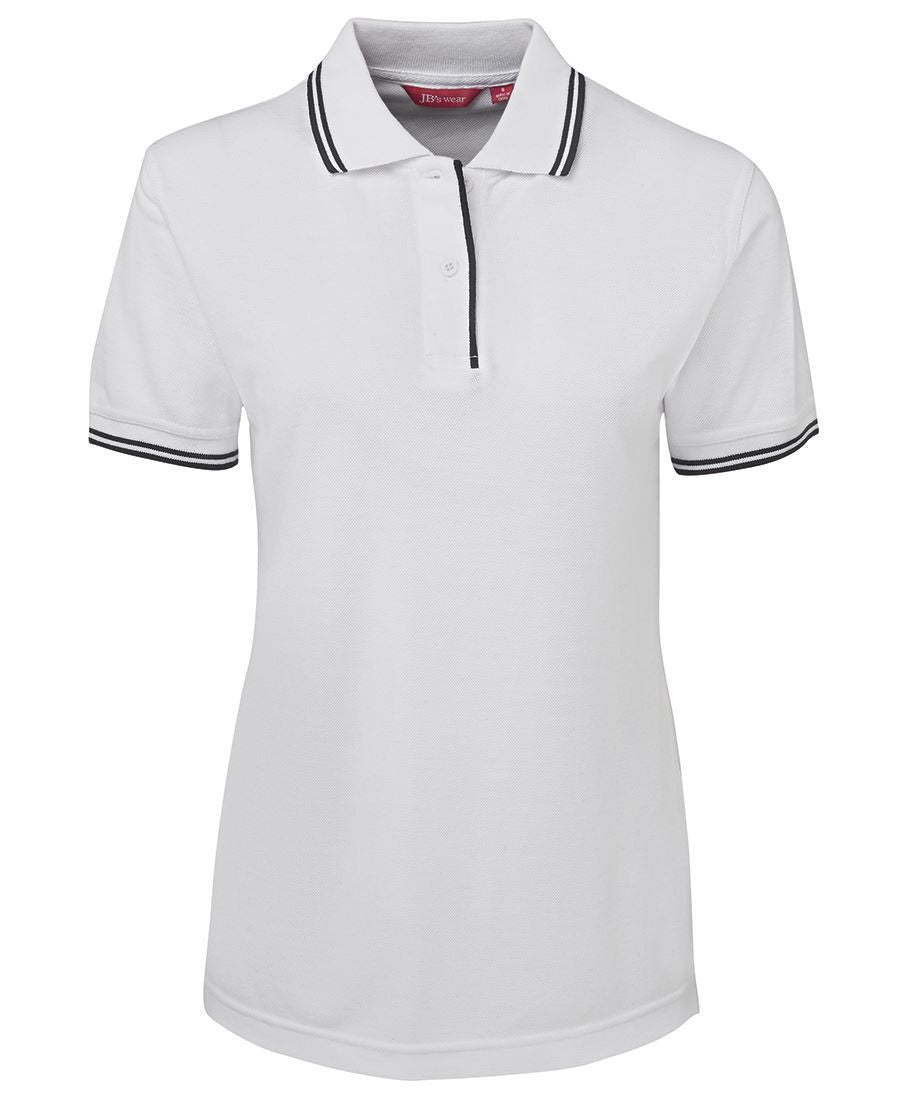 JB's Wear-Jb's Ladies Contrast Polo 2nd ( 9 Color )-White/Navy / 8-Uniform Wholesalers - 11