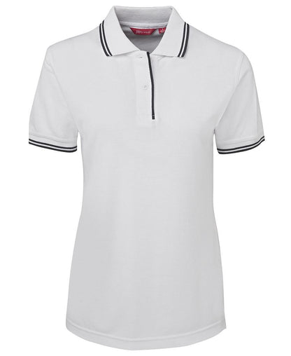 JB's Wear-Jb's Ladies Contrast Polo 2nd ( 9 Color )-White/Navy / 8-Uniform Wholesalers - 11