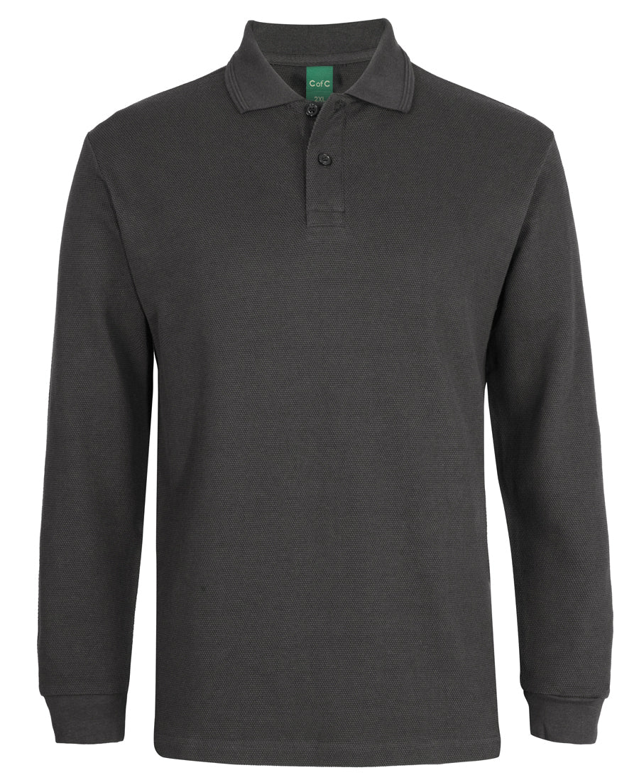 JB's C of C 320g L/s Popcorn Cotton Polo (2PCL)