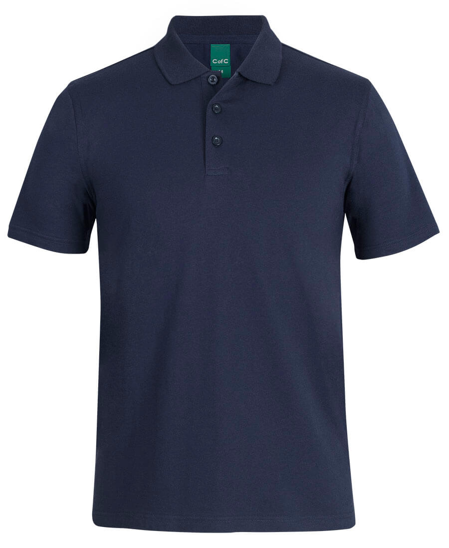 JB's C OF C Cotton S/S Stretch Polo (2STS)-Navy