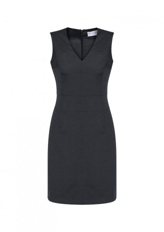 Biz Corporate Ladies Sleeveless V Neck Dress (30121)