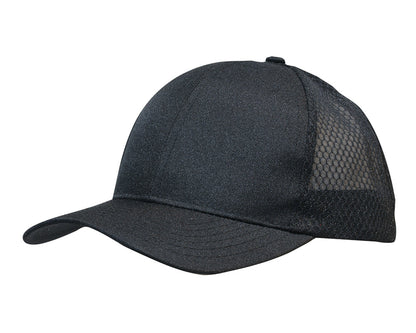 Headwear Breathable Poly Twill Cap With Honeycomb Mesh (3972)