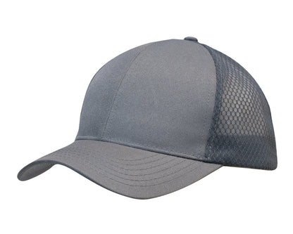 Headwear Breathable Poly Twill Cap With Honeycomb Mesh (3972)