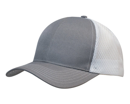 Headwear Breathable Poly Twill Cap With Honeycomb Mesh (3972)