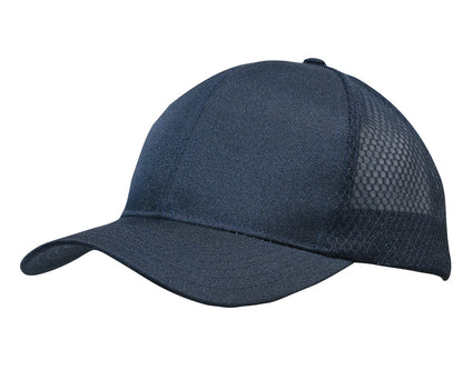 Headwear Breathable Poly Twill Cap With Honeycomb Mesh (3972)