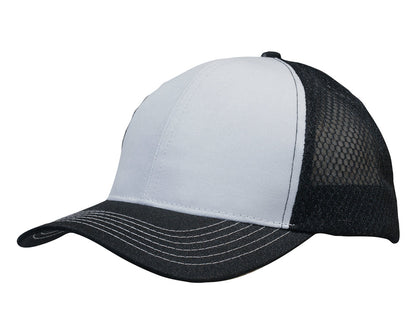 Headwear Breathable Poly Twill Cap With Honeycomb Mesh (3972)