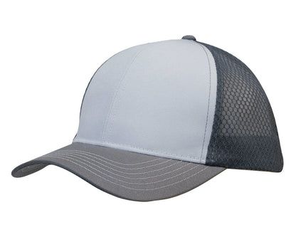 Headwear Breathable Poly Twill Cap With Honeycomb Mesh (3972)