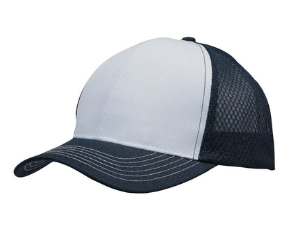 Headwear Breathable Poly Twill Cap With Honeycomb Mesh (3972)