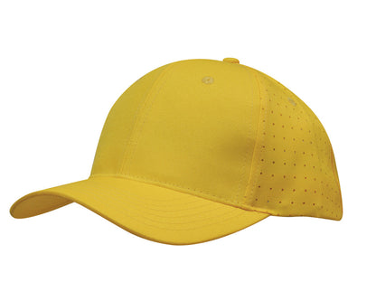 Headwear Breathable Poly Twill Cap With Circle Perforations (3975)