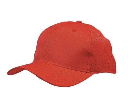 Headwear Breathable Poly Twill Cap With Circle Perforations (3975)