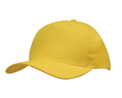 Headwear Breathable Poly Twill Cap With Circle Perforations (3976)