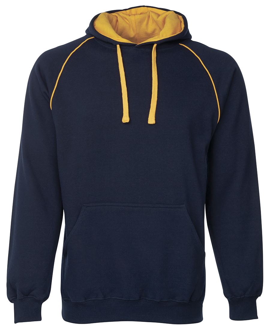 JB's Wear-JB's Contrast Fleecy Hoodie-Navy/Gold / S-Uniform Wholesalers - 6