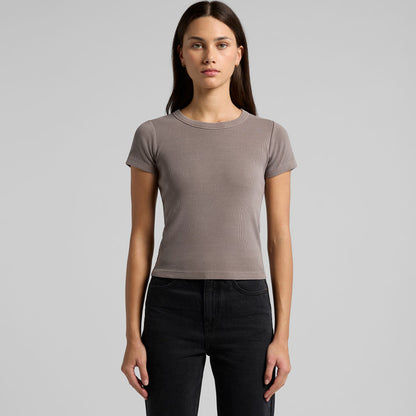 Ascolour Wos Faded Organic Rib Tee-(4036)
 
