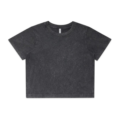 Ascolour Wo's Stone Wash Heavy Crop Tee-(4086)