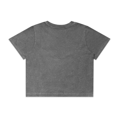 Ascolour Wo's Stone Wash Heavy Crop Tee-(4086)