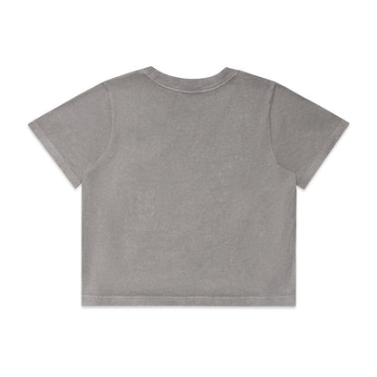Ascolour Wo's Stone Wash Heavy Crop Tee-(4086)