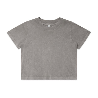 Ascolour Wo's Stone Wash Heavy Crop Tee-(4086)