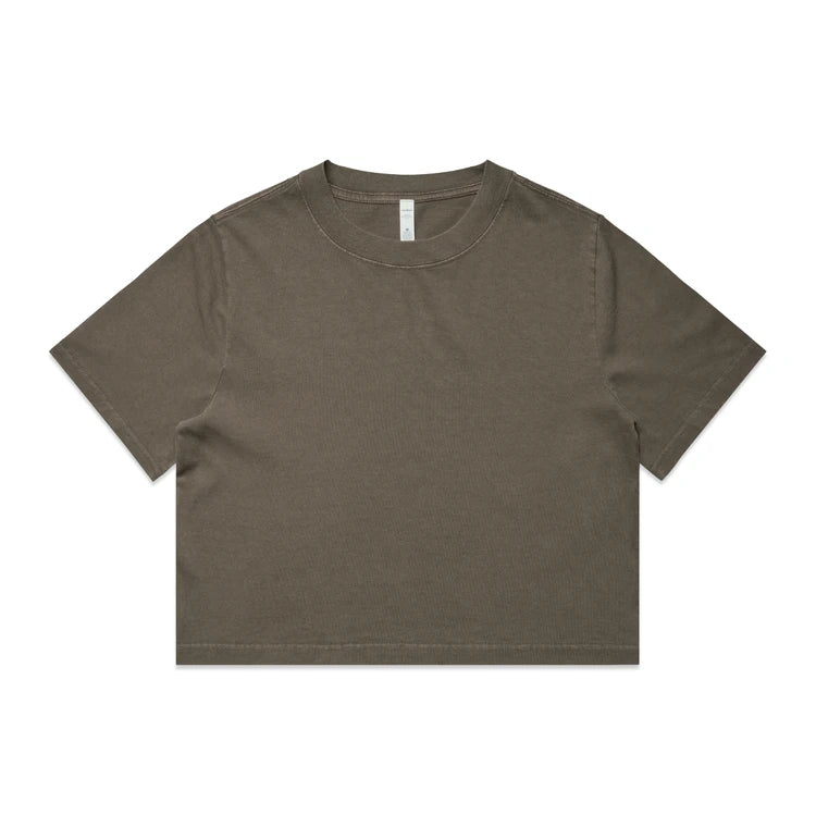 Ascolour Wo's Heavy Faded Crop Tee (4089)